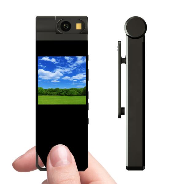 モニター付き 防犯カメラ 小型 コンパクト ウエアラブルカメラ 高画質 長時間録画 ロータリレンズ ...