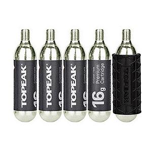 【メーカー純正品】【正規代理店品】TOPEAK(トピーク) 16g ネジ付 CO2 カートリッジ 5本セット｜trycycle