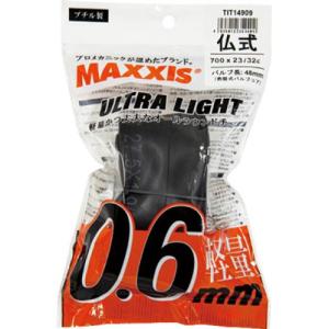 【メーカー純正品】【正規代理店品】MAXXIS(マキシス) チューブ ウルトラライト 仏式 700x23-32C 48mmOPP｜trycycle