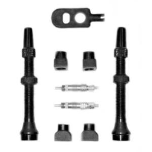 【メーカー純正品】【正規代理店品】ブラックオックス(Black OX) チューブレスバルブキット TL Valve Kit 40mm Black｜trycycle