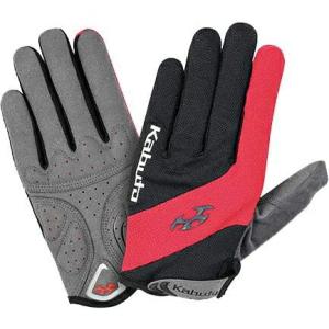 OGK KABUTO 自転車用 グローブ SPG-5 レッドブラック Mサイズ