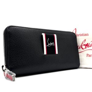 未使用保管品 クリスチャンルブタン Christian Louboutin フェイブ 長財布 ラウンドファスナー レザー 本革 ブラック 黒 夏休み 帰省 敬老 秋 ギフト