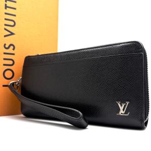 ルイヴィトン LOUIS VUITTON タイガ ジッピー ドラゴンヌ 長財布 クラッチ L字ファスナー ウォレット 黒 ブラック レザー ボーナス 父の日 夏休み