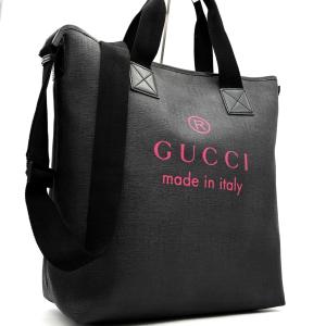 グッチ GUCCI トートバッグ ビジネスバッグ スプリーム 2way A4 PC収納 PVC レザー ブラック ピンクロゴ 冬 ボーナス クリスマス
