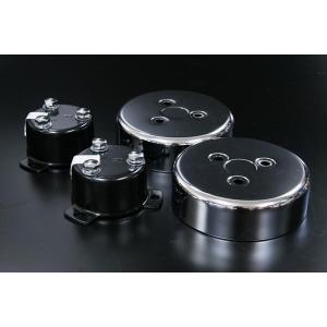 ＊新品未使用＊鍛冶屋 メッキリアハブキャップ　ふそう大型8穴車用フロントセット 鍛冶屋オリジナル メッキリアハブキャップ ふそう大型8穴用 R/L