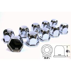 ＊新品未使用＊鍛冶屋 メッキリアハブキャップ　ふそう大型8穴車用フロントセット 鍛冶屋オリジナル メッキリアハブキャップ ふそう大型8穴用 R/L