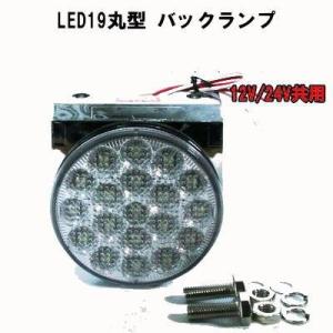 E規格品　丸型LED19　白　バックランプ　メッキ　12V/24V共用｜ts-nakamura