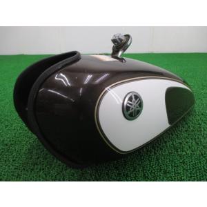 SR400 タンク 茶M/白 ヤマハ 純正 中古 バイク 部品 RH01J SR500 コケキズ無し...