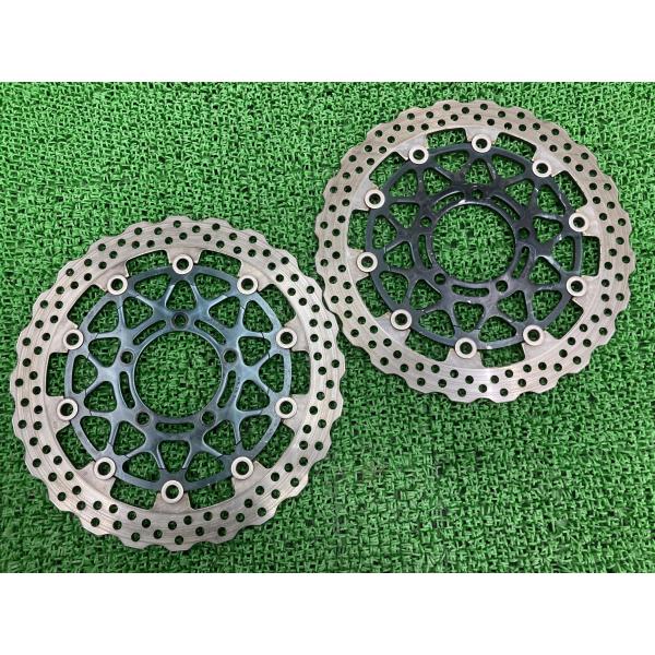 サンスター製ZX-14R フロントブレーキディスク 左右 社外 中古 バイク 部品 曲がり無し 修復...