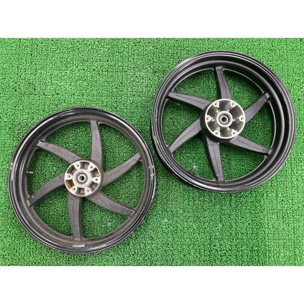 GT250R ホイール 前後 黒 ヒョースン(HYOSUNG) 純正 中古 ヒョースン ノーマル17...