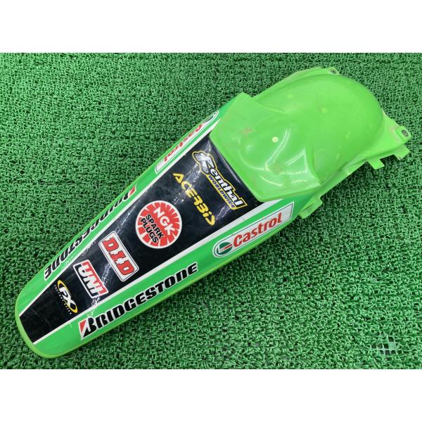 KX250F リアフェンダー 緑 35023-0020 カワサキ 純正 中古 バイク 部品 割れ欠け...