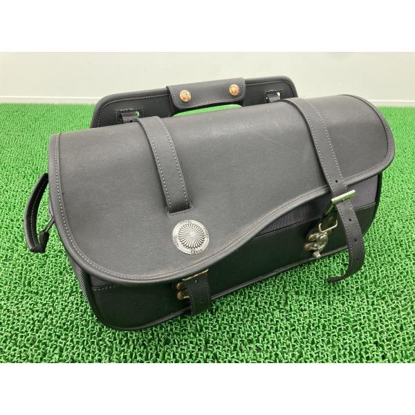 Xross製 サイドバッグ 社外 中古 バイク 部品 クロス ハーレー バルカン スティード 破れ無...