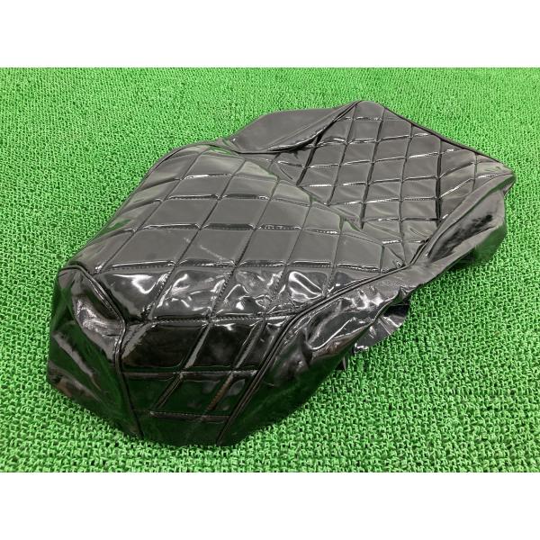 フュージョン シート表皮 社外 中古 バイク 部品 MF02 FUSION 黒エナメル ダイヤカット...