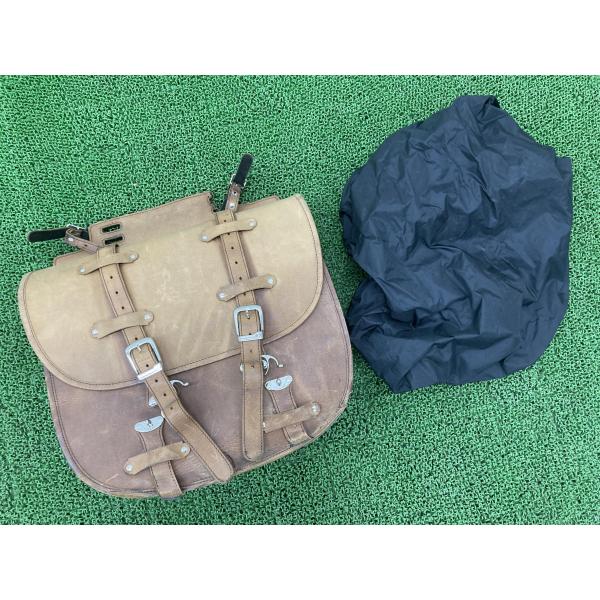 デグナー製 サイドバッグ 片側 茶 社外 中古 バイク 部品 DEGNER 本革 ハーレー バルカン...