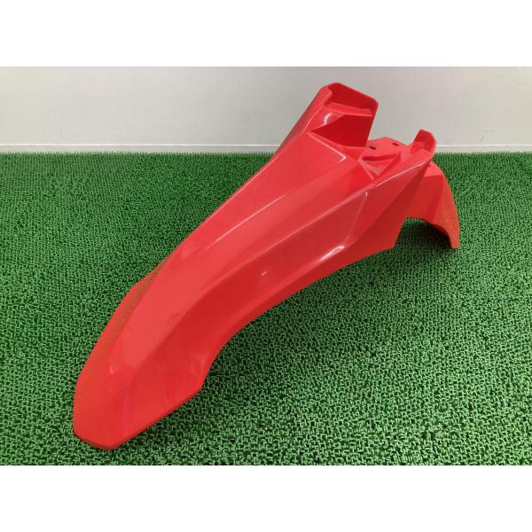 CRF250L フロントフェンダー 赤 KZZ ホンダ 純正 中古 バイク 部品 MD38 割れ欠け...