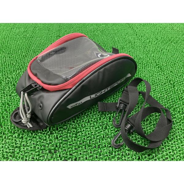 MOTOFIZZ製 タンクバッグ 黒/赤 社外 中古 バイク 部品 ライトスポーツ モトフィズ マグ...