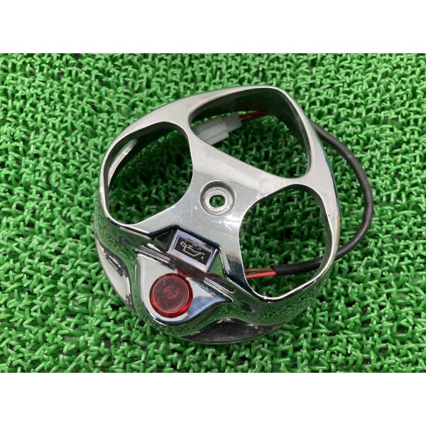 ビーノ ハンドルポストカバー 社外 中古 バイク 部品 5AU VINO オイルランプ メッキ 割れ...