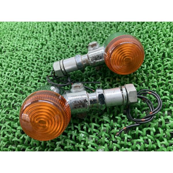 CGC製ハーレー ウインカー 左右 社外 中古 バイク 部品 140型 丸 メッキ ステー スポーツ...