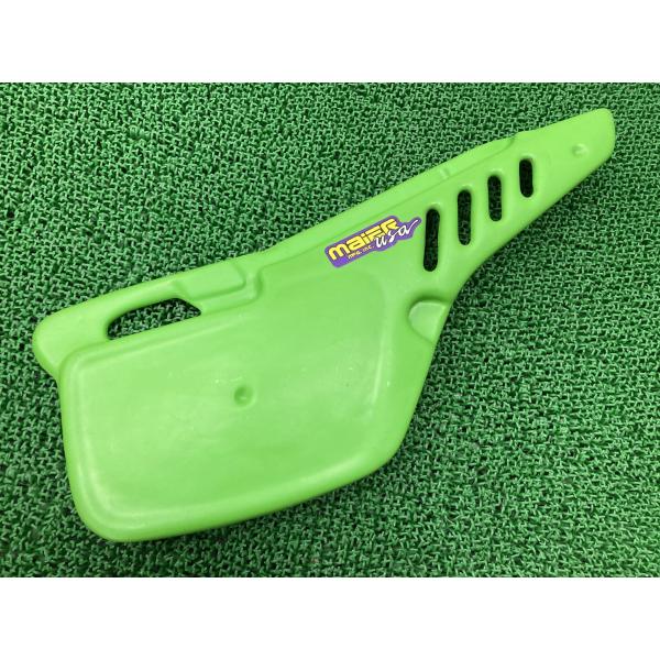 KDX80 サイドカバー 右 緑 社外 中古 バイク 部品 シートカウル サイドカウル 当時物 コン...