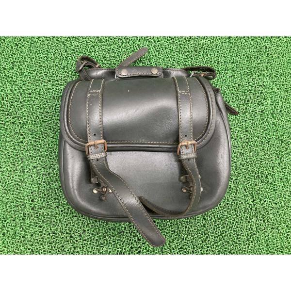 デグナー製 サイドバッグ 片側 黒 社外 中古 バイク 部品 DEGNER SB-89 牛革 本革 ...