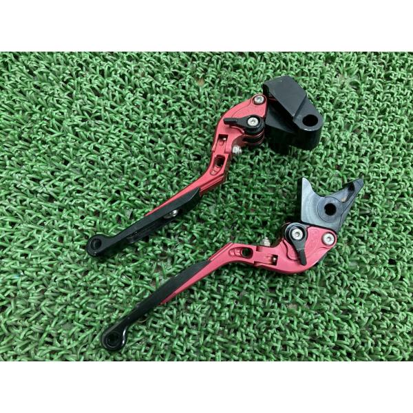 バリオスII レバー 左右 社外 中古 バイク 部品 ZR250B 可倒式アルミビレットレバー コン...