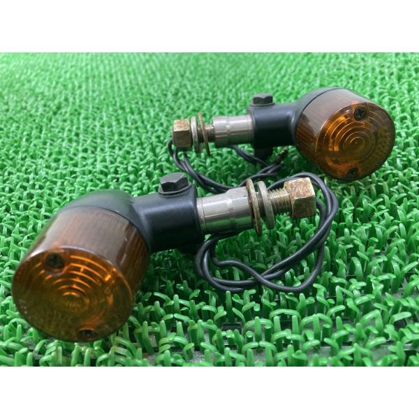 POSH製 ウインカー 左右 社外 中古 バイク 部品 ポッシュ キャスト 砲弾タイプ ステー ドラ...