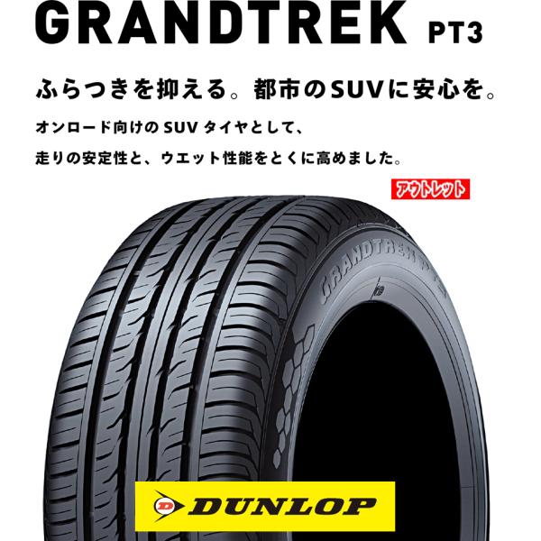 夏タイヤ　225/60R17 99V　1台分　4本　ダンロップ　グラントレック　PT3　2022年製...