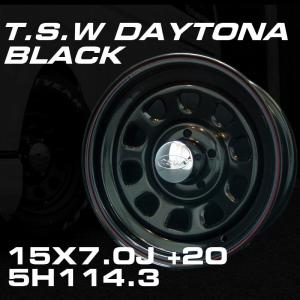 TSW STAR ブラック 15X7J+20 5穴 114.3 ホイール4本セット （100系