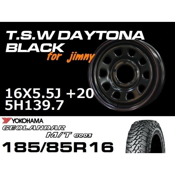 新型 ジムニー ホイール！ TSW デイトナブラック 16X5.5J+20 GEOLANDAR M/...