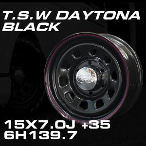 TSW DAYTONA ブラック 16X7J+35 6穴139.7 ホイール4本セット : ティス