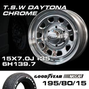 TSW DAYTONA ブラック 16X7J+35 6穴139.7 ホイール4本セット : ティス