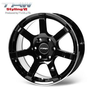 ハイエース 200系 ホイール4本セット TAW Styling6 18X8.0J +37 6H139.7 グロスブラック/リムマシニング｜tscoltd2007s