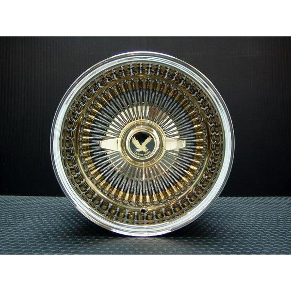ワイヤーホイール T's WIRE 13X7J REV100SP トリプルゴールド4本セット　（ロー...