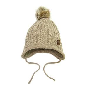 Yokeeyo ニット帽 毛糸 肌さわりよく 耳保護 ふわふわ 赤ちゃん キッズ 帽子 女の子 男の子 秋冬 防寒保温 ポンポン 無地 フ