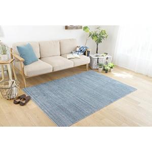 スミノエ ラグ アイスブルー 140×200cm 防炎 防ダニ リュストル 13440047