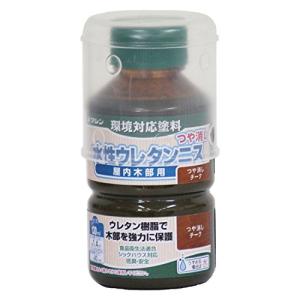 和信ペイント 水性ウレタンニス つや消しチーク 130ml 屋内木部用 ウレタン樹脂配合 低臭 速乾