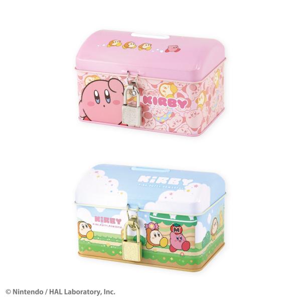 星のカービィ 貯金箱 ティーズファクトリー 缶バンク カギ付き 全2柄