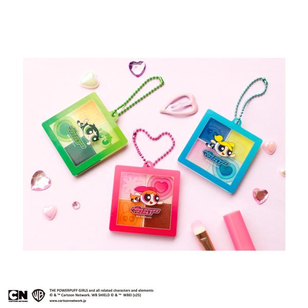 〈BOX〉パワーパフガールズ　シークレットアイシャドウ風キーチェーン　ティーズファクトリー　