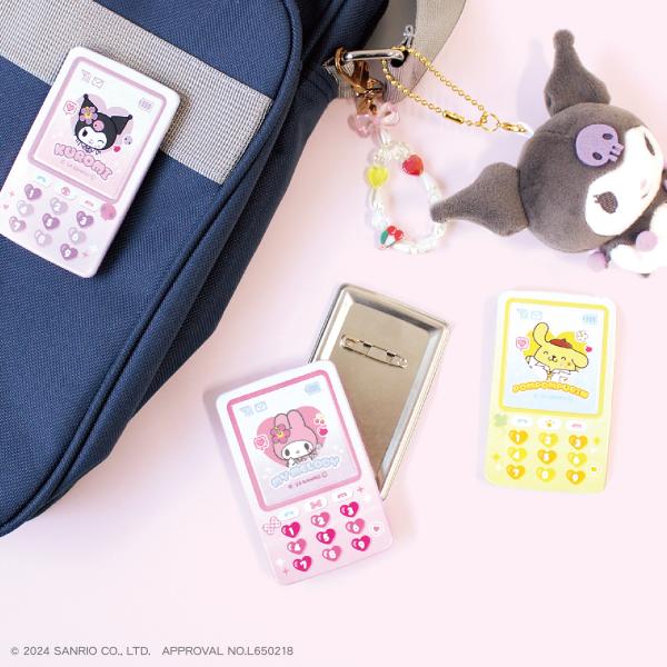 〈単品〉サンリオキャラクターズ-Ｙ２Ｋシリーズ-シークレットケータイ風缶バッジ　ティーズファクトリー