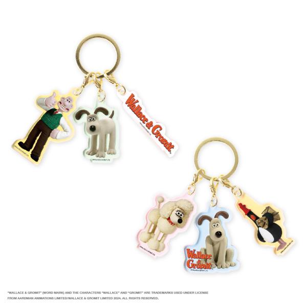 ウォレスとグルミット　3チャームキーホルダー　ティーズファクトリー