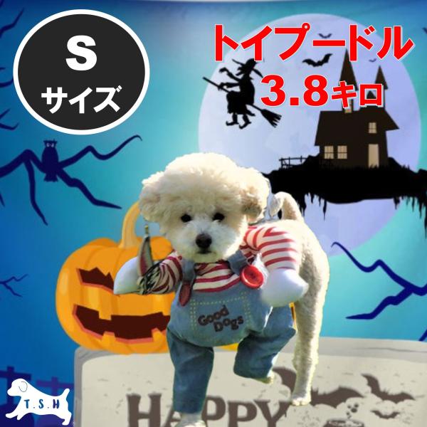 T.S.H 犬用チャッキーコスチューム 【Sサイズ】コスプレ衣装 ペット服 ペット帽 コスチューム ...