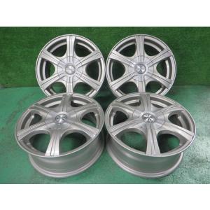 社外アルミ WAREN 15 × 6.0J+50 5/100,114 ５穴マルチΦ約78mm　中古４枚セット 《ノア、ヴォクシー(現行を除く)etc...》｜tsj1718