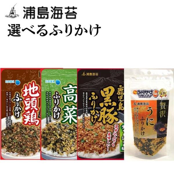浦島海苔　ふりかけ　選べる3種セット　送料無料
