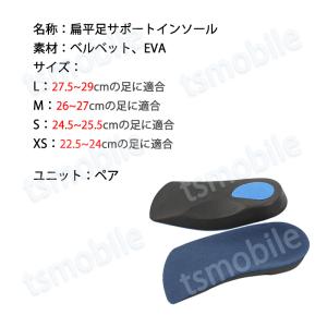 踵インソール かかと ブルー 中敷 土踏まずサ...の詳細画像1