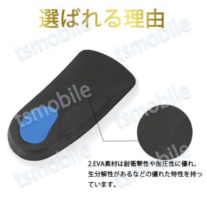 踵インソール かかと ブルー 中敷 土踏まずサ...の詳細画像4