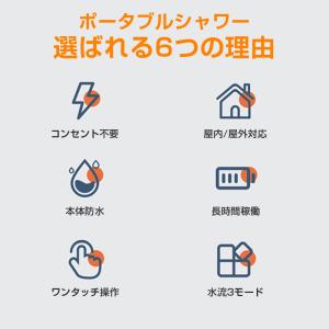 ポータブルシャワー コードレス 電動シャワー ...の詳細画像1