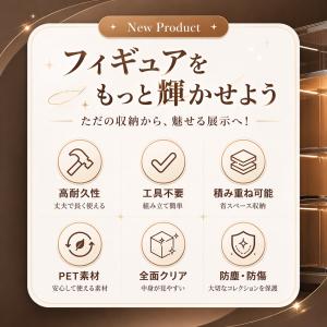 フィギュアケース コレクションケース 透明 防...の詳細画像2
