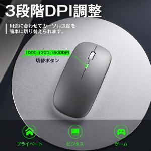 マウス ワイヤレス 静音 薄型 コードレス B...の詳細画像3