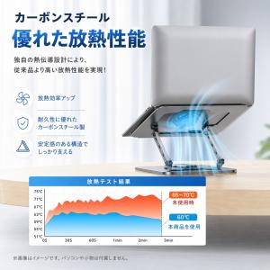 ノートパソコンスタンド 折りたたみ 360度 ...の詳細画像4