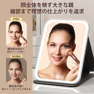 女優ミラー LED 充電式 大きい 折りたたみ...の詳細画像3